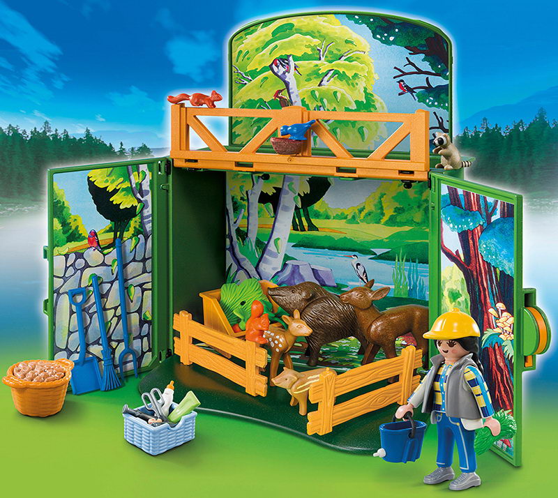 Playmobil 6158 - Aufklapp-Spielbox Waldtierfütterung
