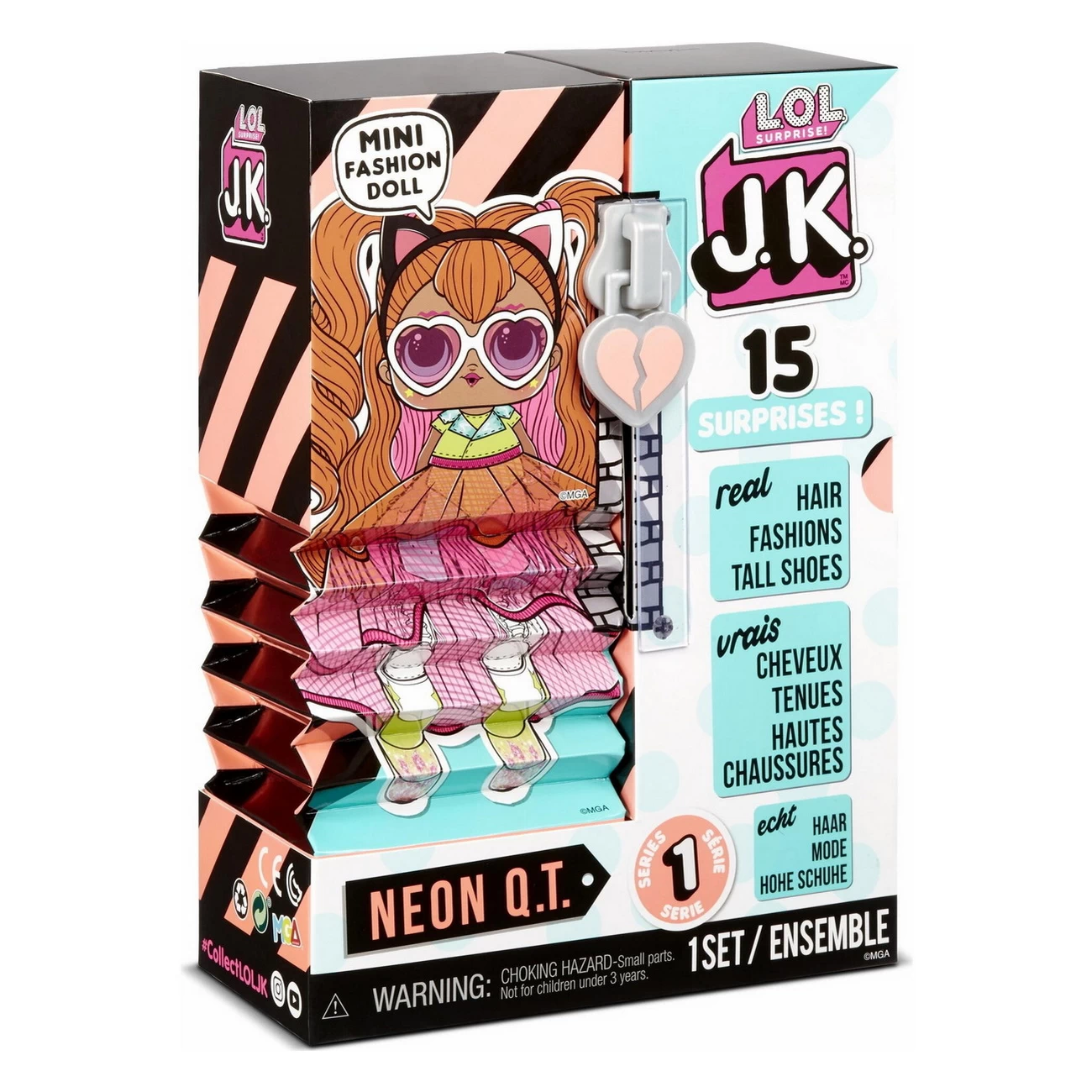 L.O.L. Surprise - J.K. Mini Fashion Doll - Neon Q.T.