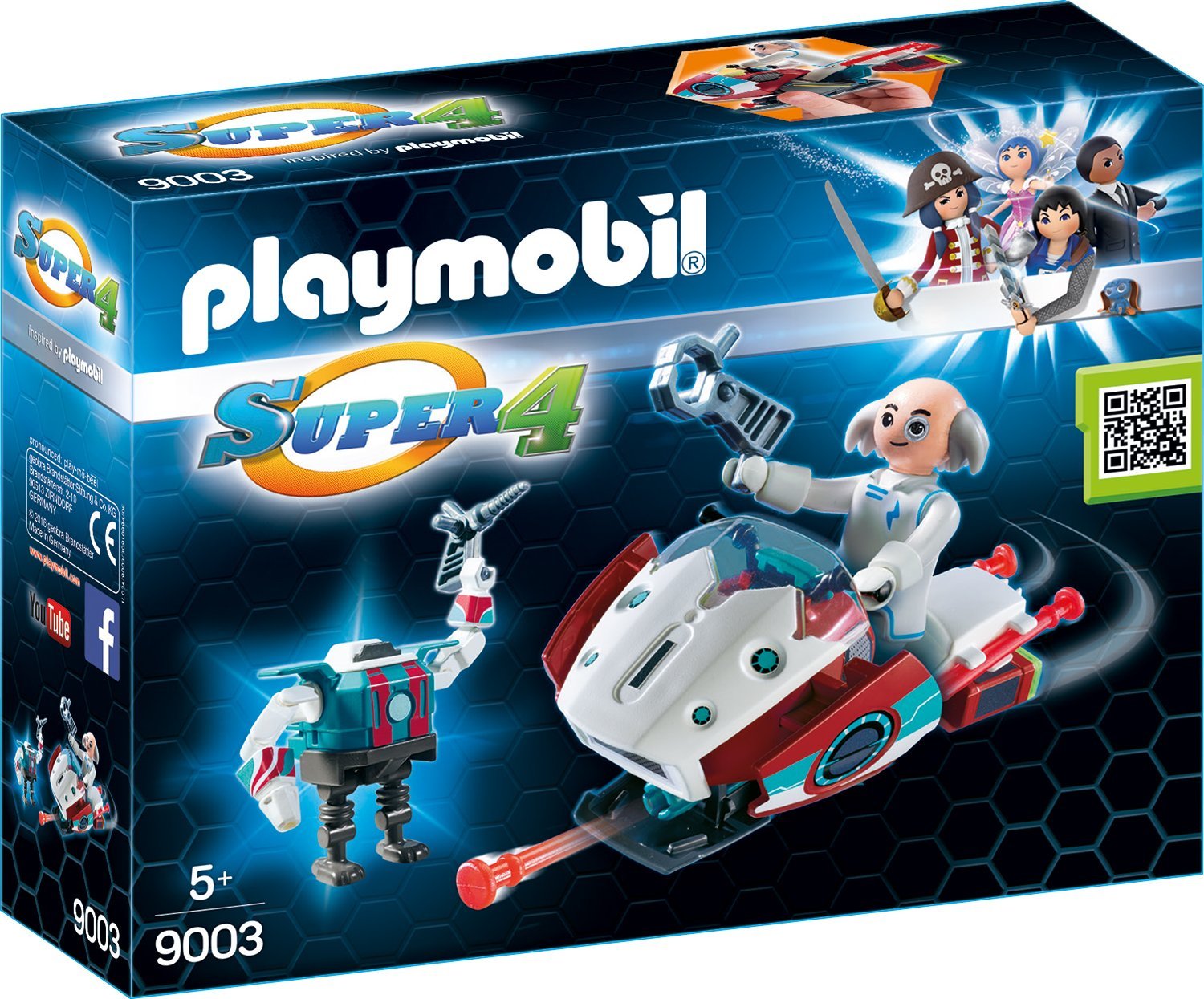 Playmobil 9003 - Skyjet mit Dr X und Roboter (Super4)