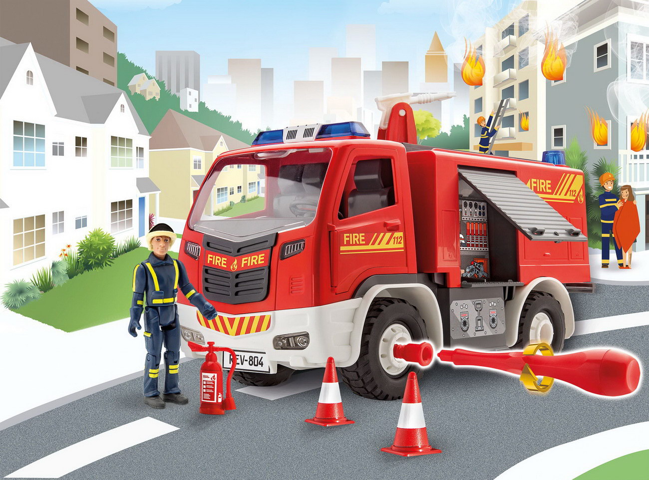 Revell Junior Kit - Feuerwehrauto mit Figur (00819)