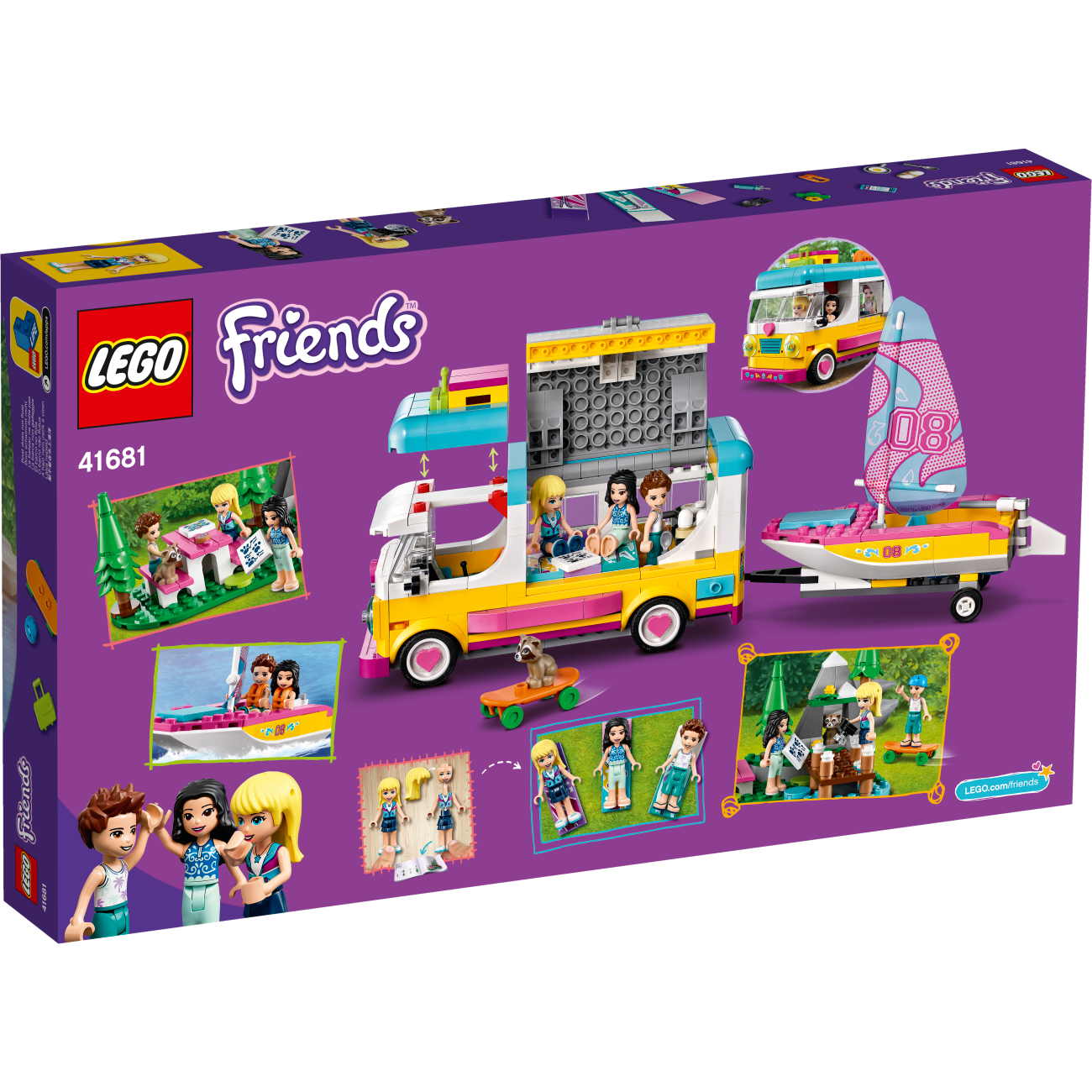 LEGO Friends 41681 - Wohnmobil- und Segelbootausflug