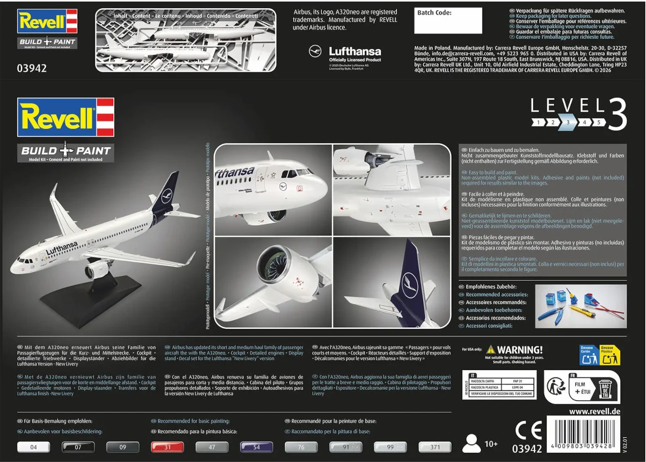 Revell Airbus A320 Neo Lufthansa -03942