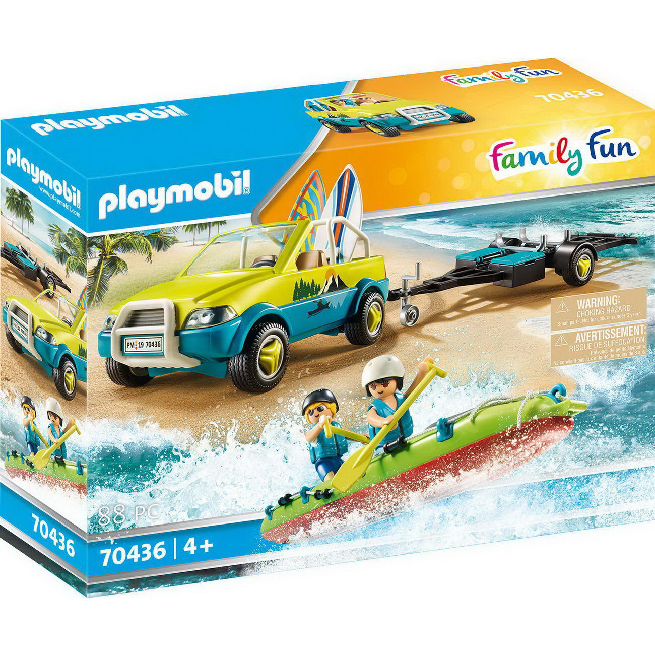 Playmobil 70436 - Strandauto mit Kanuanhänger - Family Fun