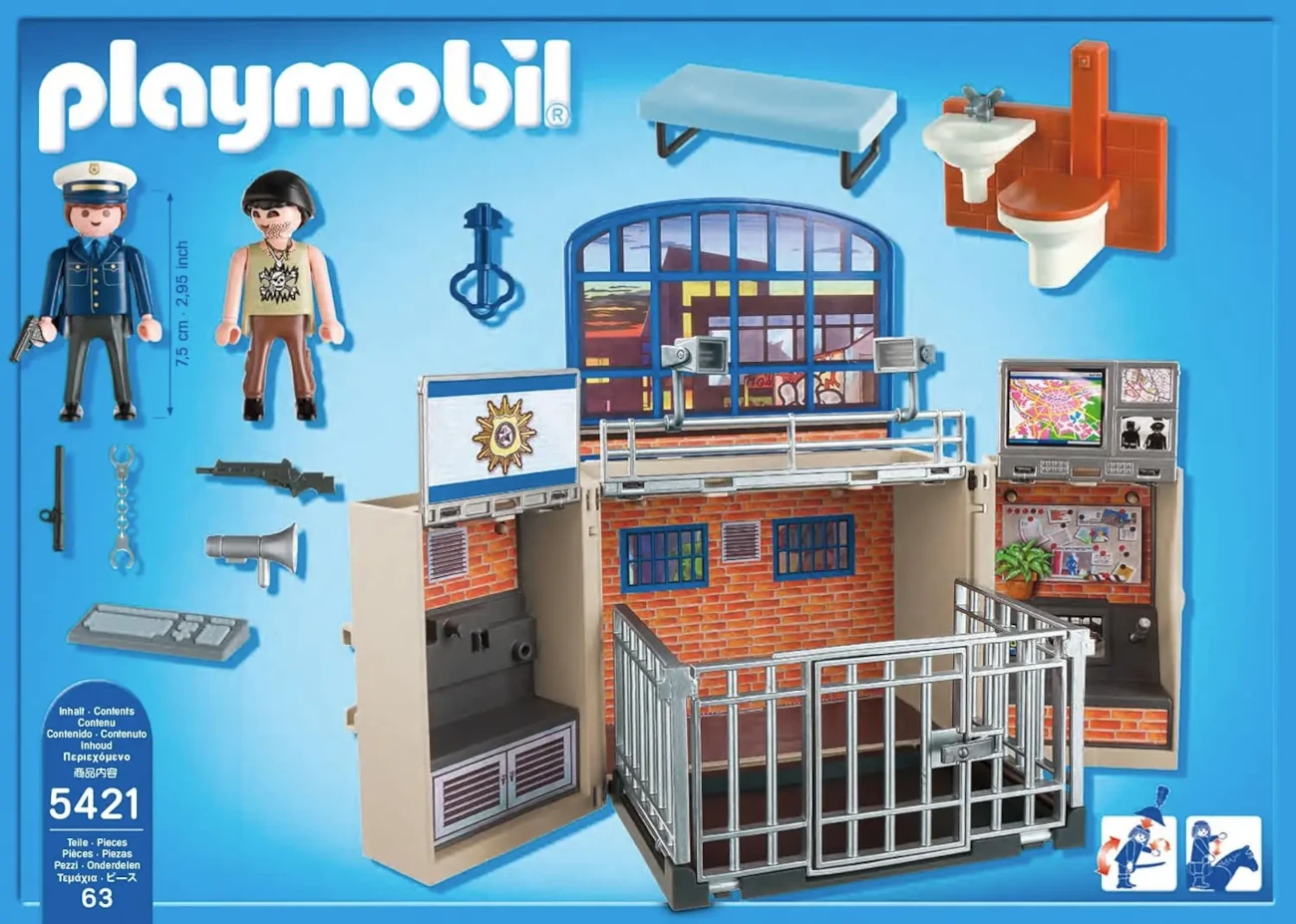 Playmobil 5421 - Aufklapp-Spielbox Polizeistation