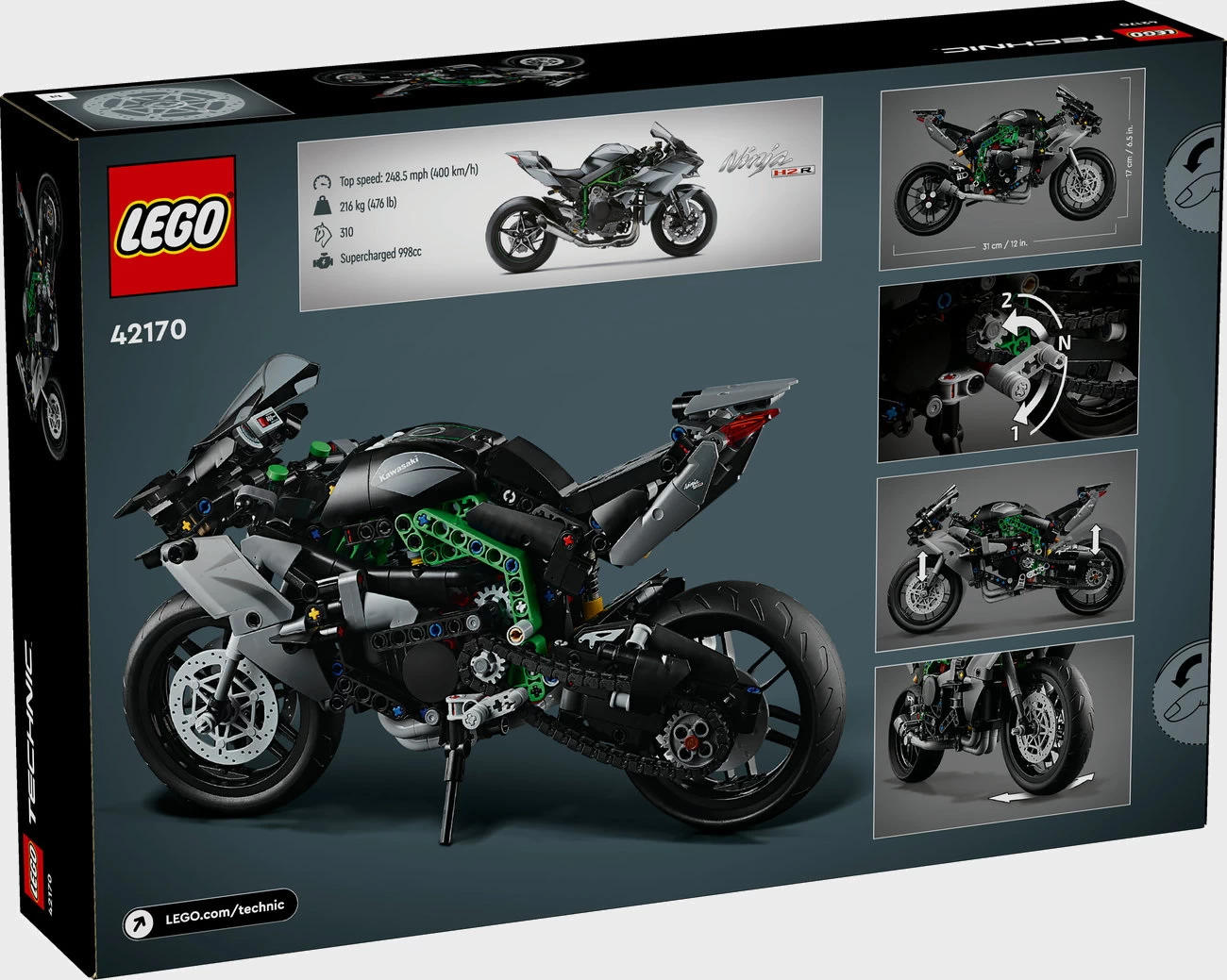 LEGO Technic 42170 - Kawasaki Ninja H2R Motorrad