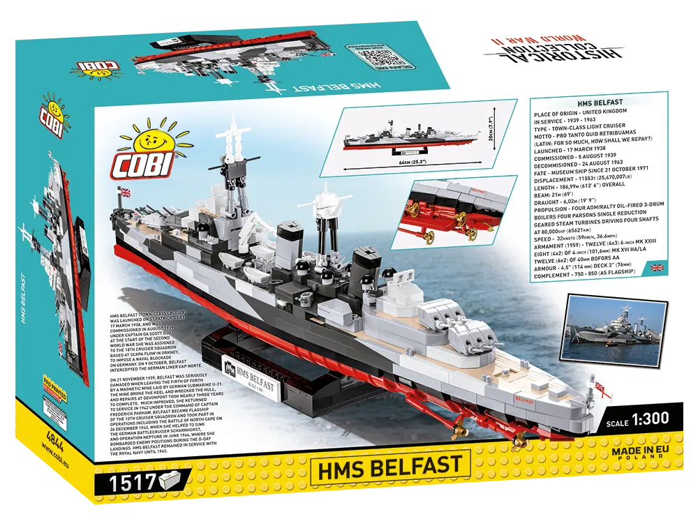 COBI - HMS Belfast - Leichter Kreuzer (4844) - Klemmbaustein