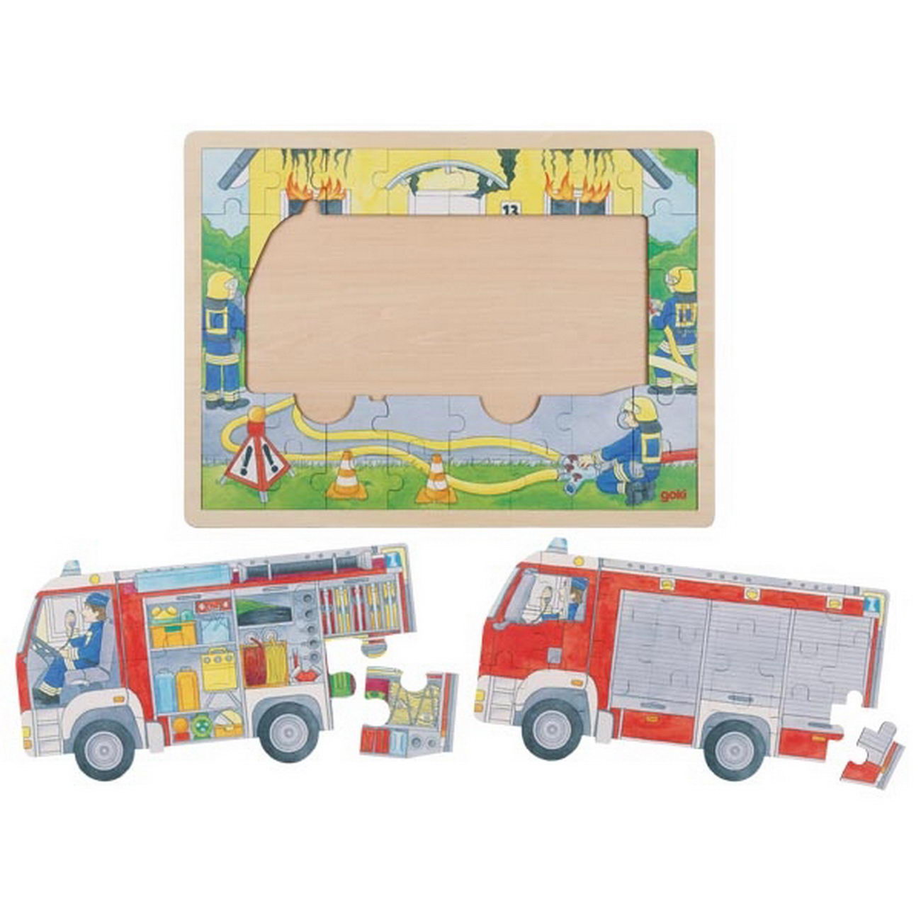 Schichtenpuzzle Feuerwehreinsatz (goki 57416)