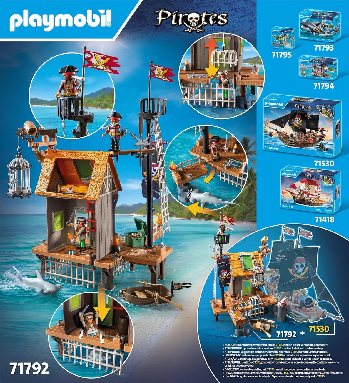 Playmobil 71792 - Piratenhafen mit Seeräuber Gefängnis - Pirates