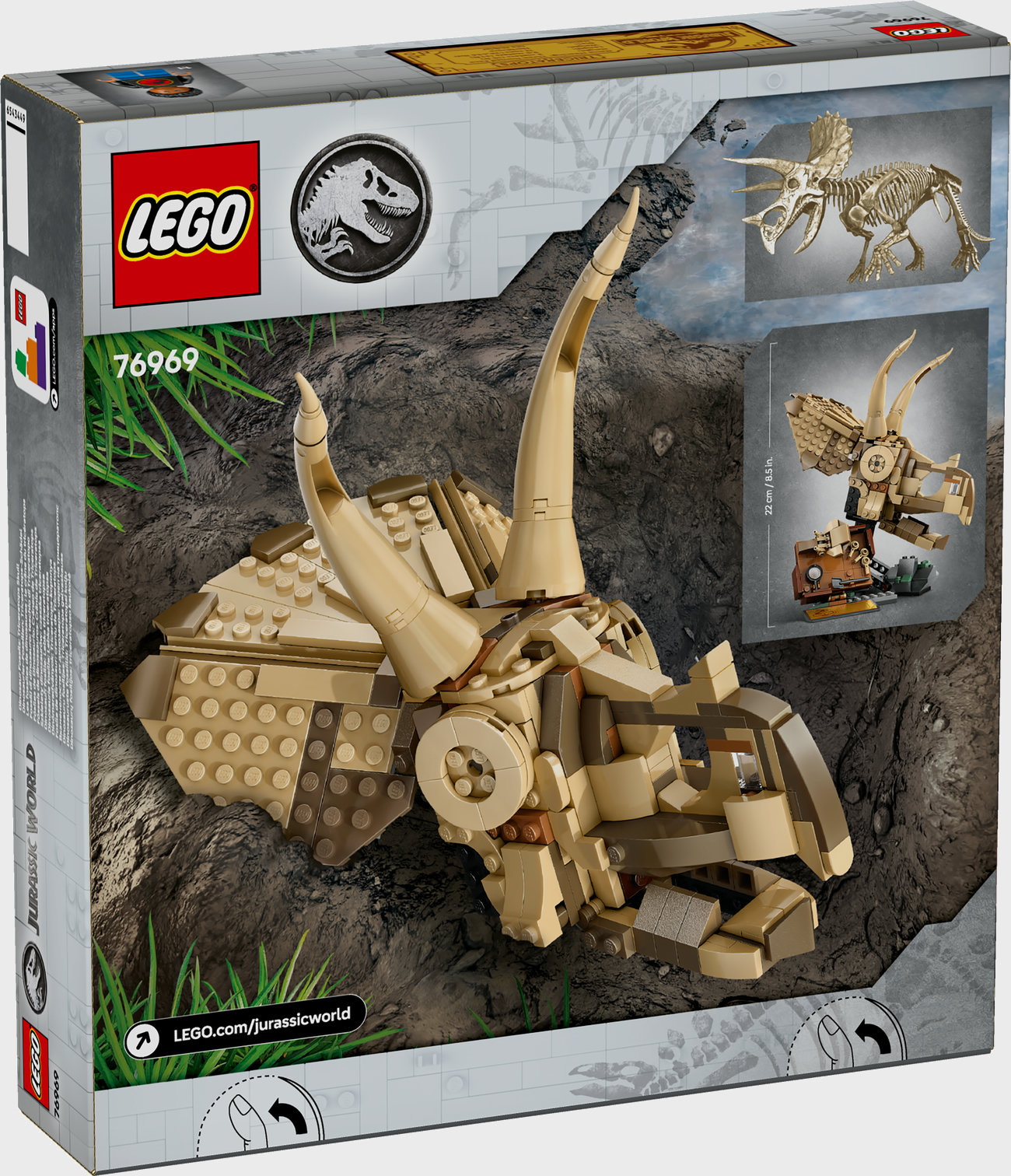 LEGO Jurassic World 76969 - Dinosaurier Fossilien Triceratops-Schädel