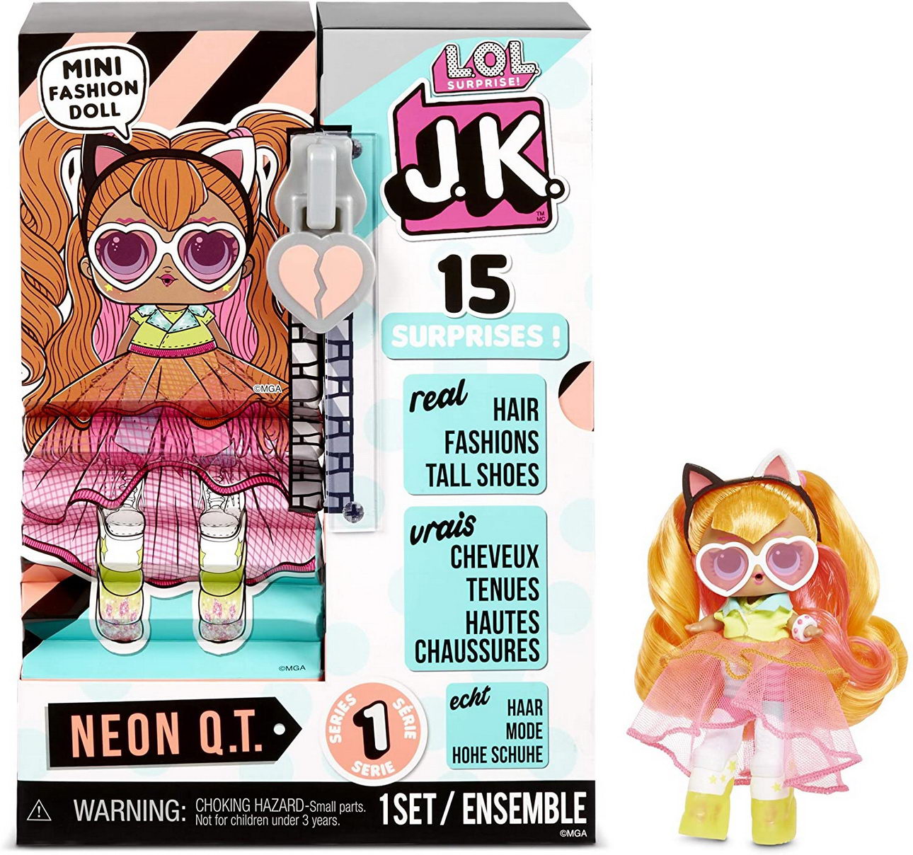L.O.L. Surprise - J.K. Mini Fashion Doll - Neon Q.T.