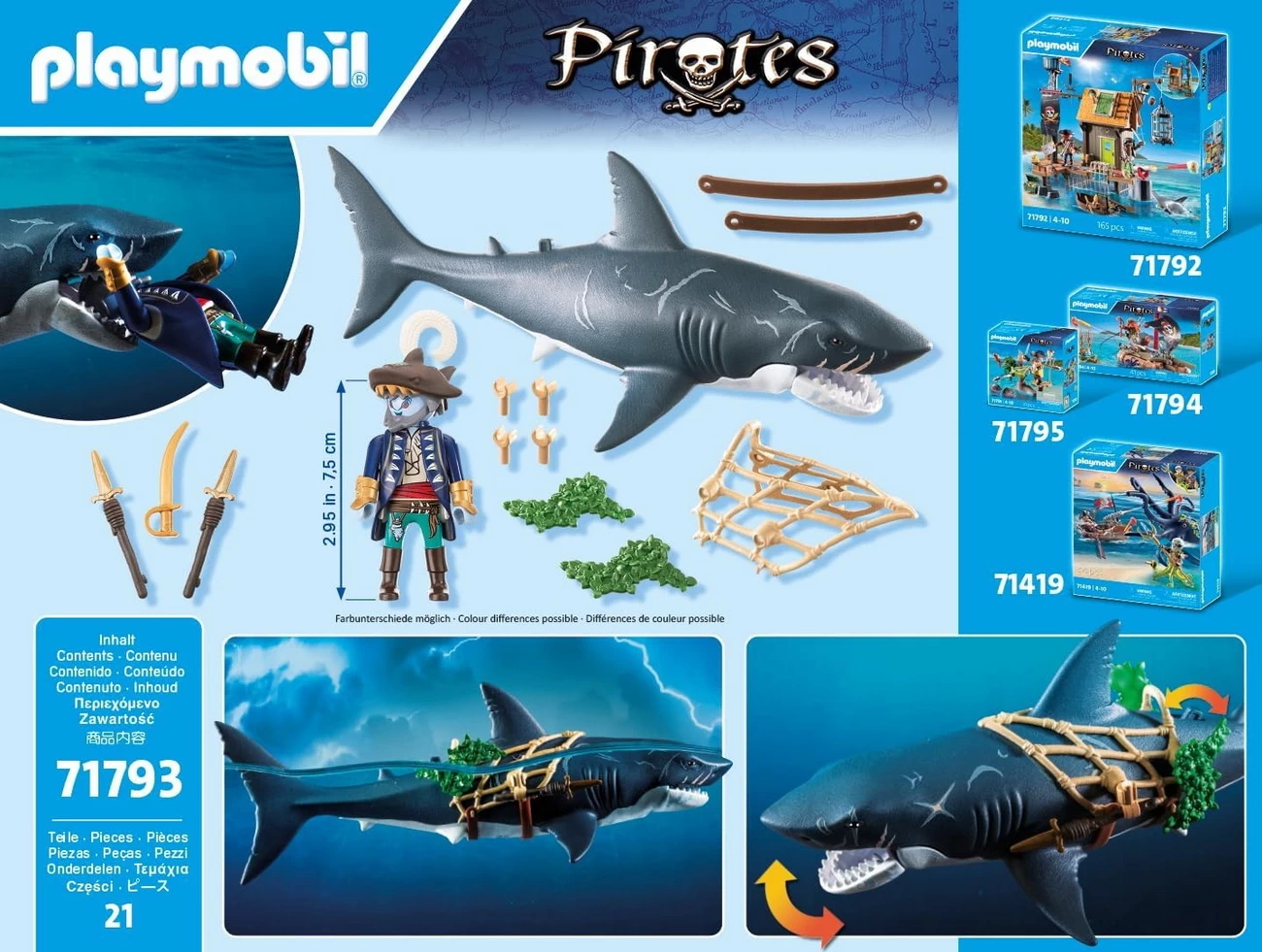 Playmobil 71793 - Gefahr durch Riesenhai - Pirates