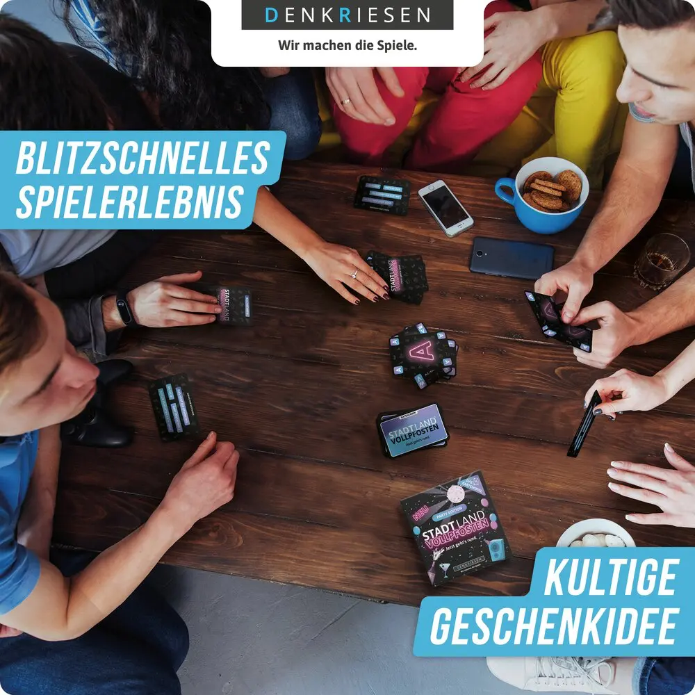 Party Kartenspiel - STADT LAND VOLLPFOSTEN (DENKRIESEN)