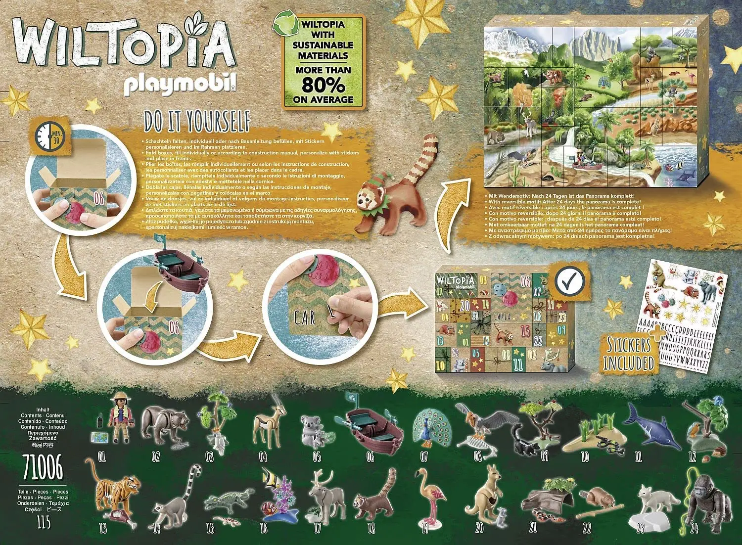 Playmobil 71006 - DIY Adventskalender WILTOPIA - Tierische Weltreise