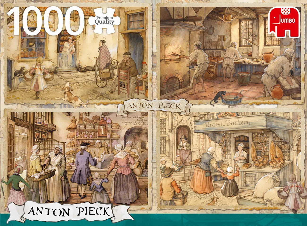 Puzzle - Bäcker 19. Jahrhundert (Anton Pieck) - 1000 Teile - Bakery 19th Century