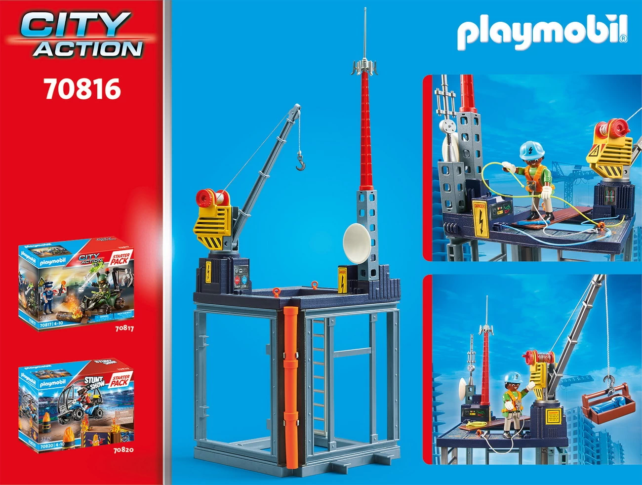 Playmobil 70816 - StarterPack - Baustelle mit Seilwinde - City Action