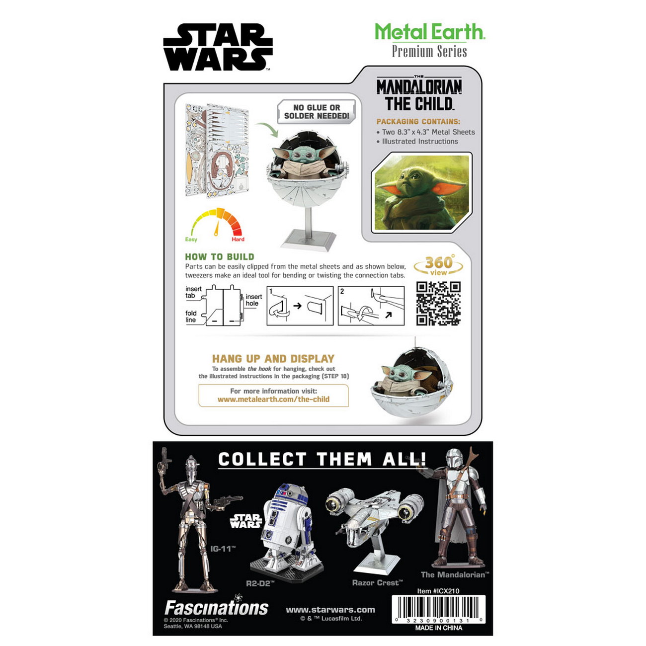 Metal Earth - ICONX - STAR WARS Mandalorian - The Child
