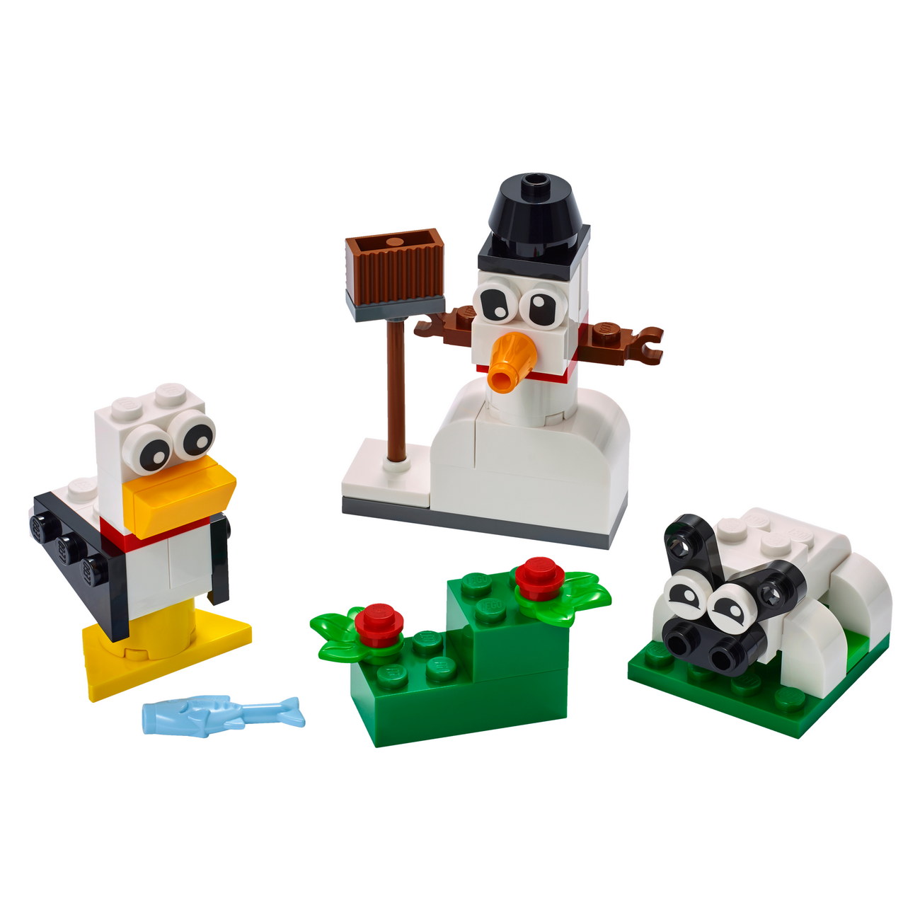 LEGO Classic 11012 - Kreativ-Bauset mit weißen Steinen