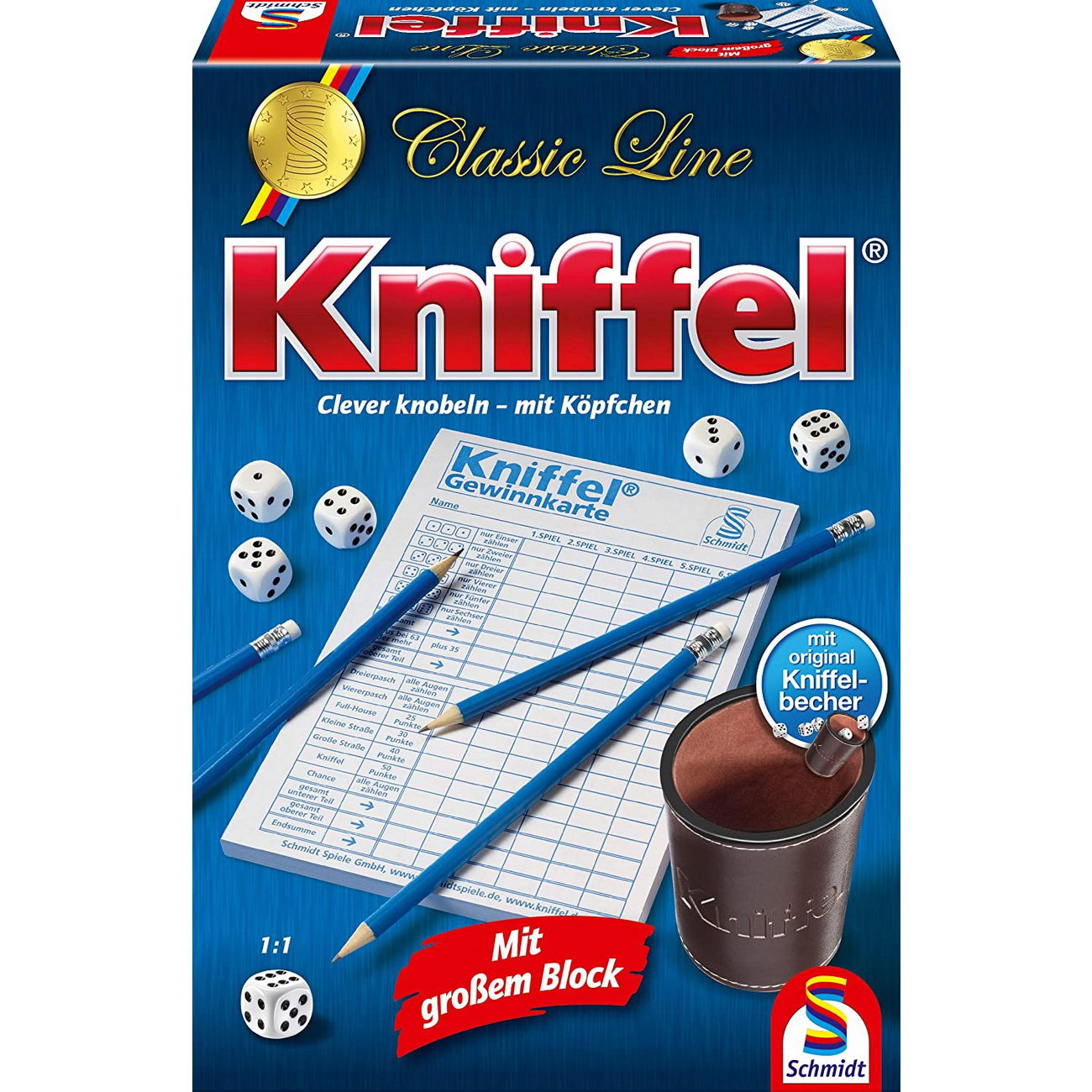 Classic Line - Kniffel - mit großem Spielblock (Schmidt Spiele 49203)