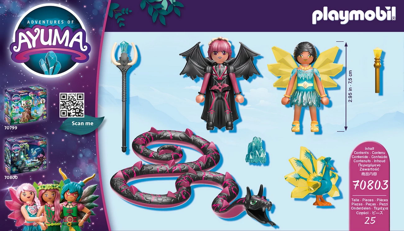 Playmobil 70803 - Crystal Fairy und Bat Fairy mit Seelentieren - Ayuma