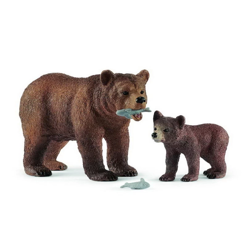 Grizzlybär Mutter mit Jungem (42473)