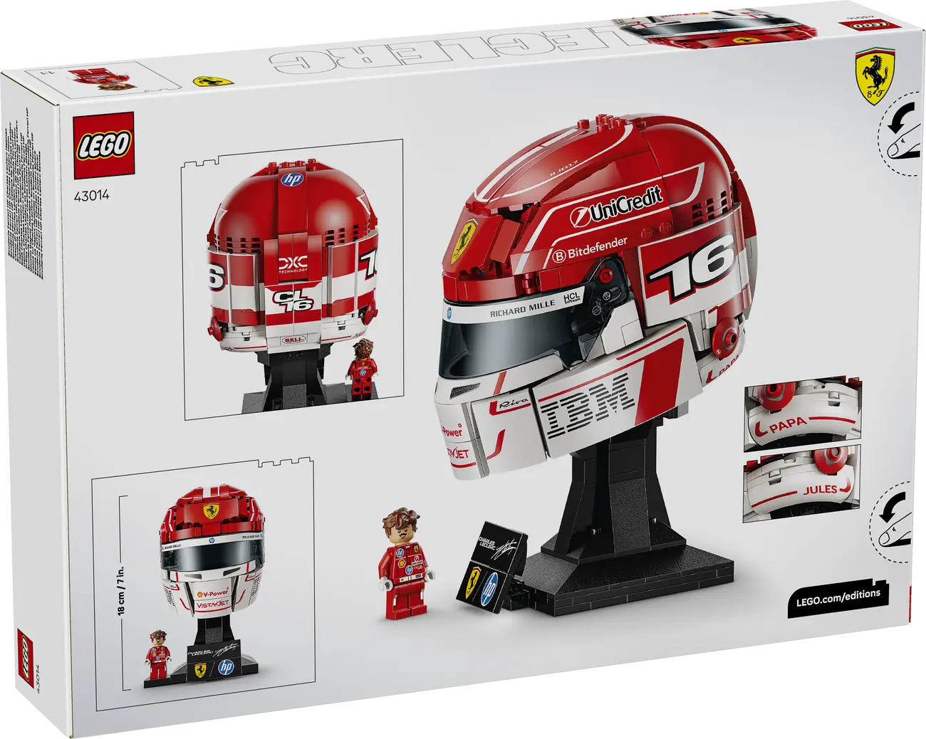 LEGO Scuderia Ferrari Charles Leclerc Helm 43014