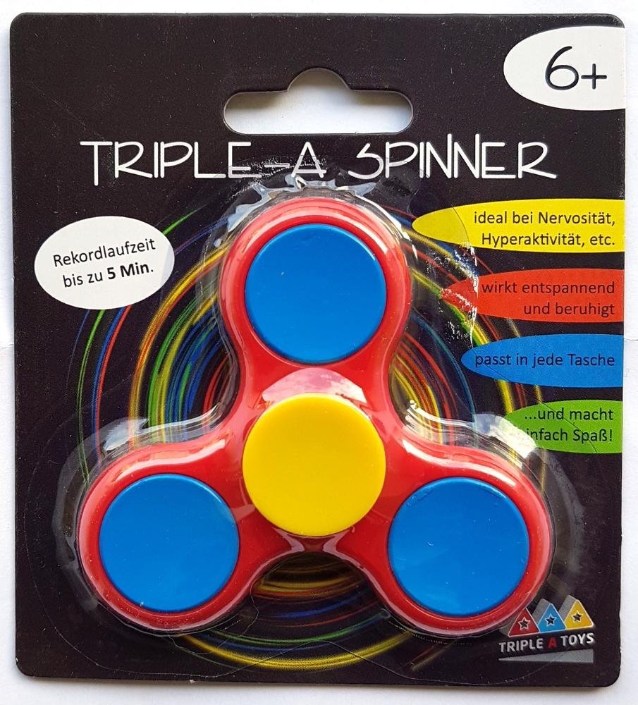 Triple-A Fidget Spinner mit Chromlager - rot