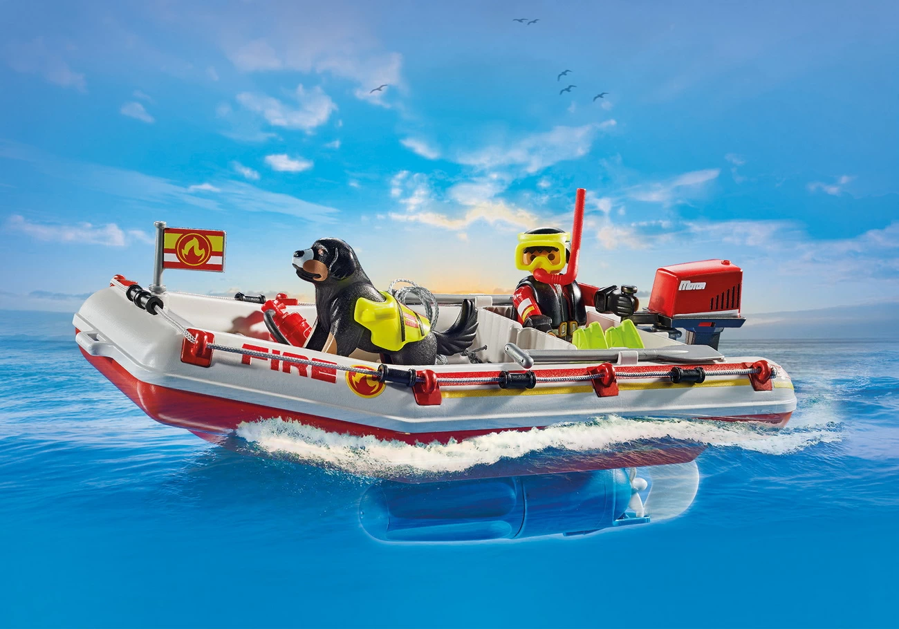Playmobil 71464 - Feuerwehrboot mit Aqua Scooter