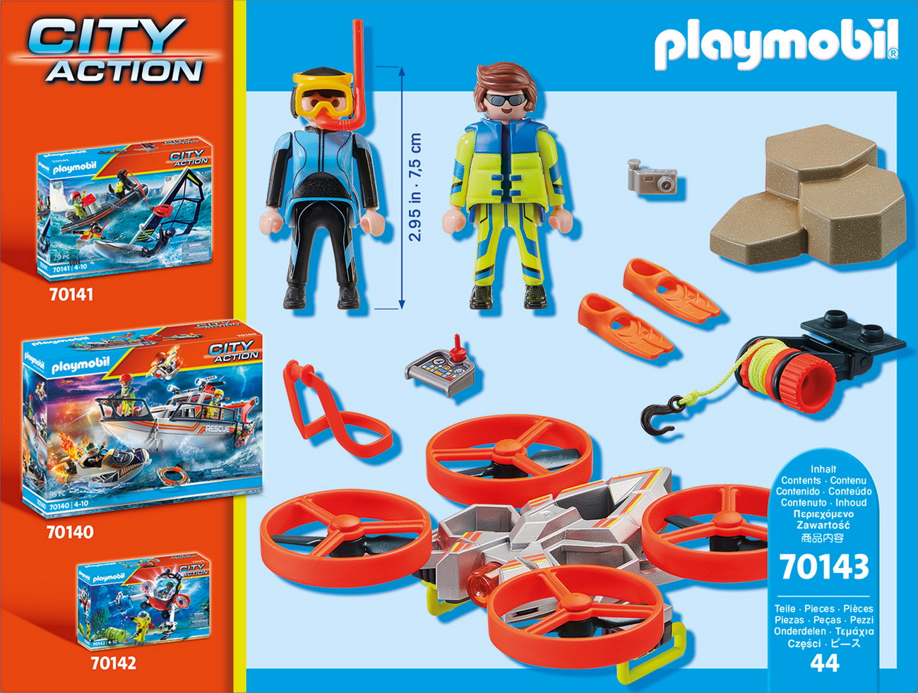 Playmobil 70143 - Seenot: Taucher Bergung mit Rettungsdrohne - City Action