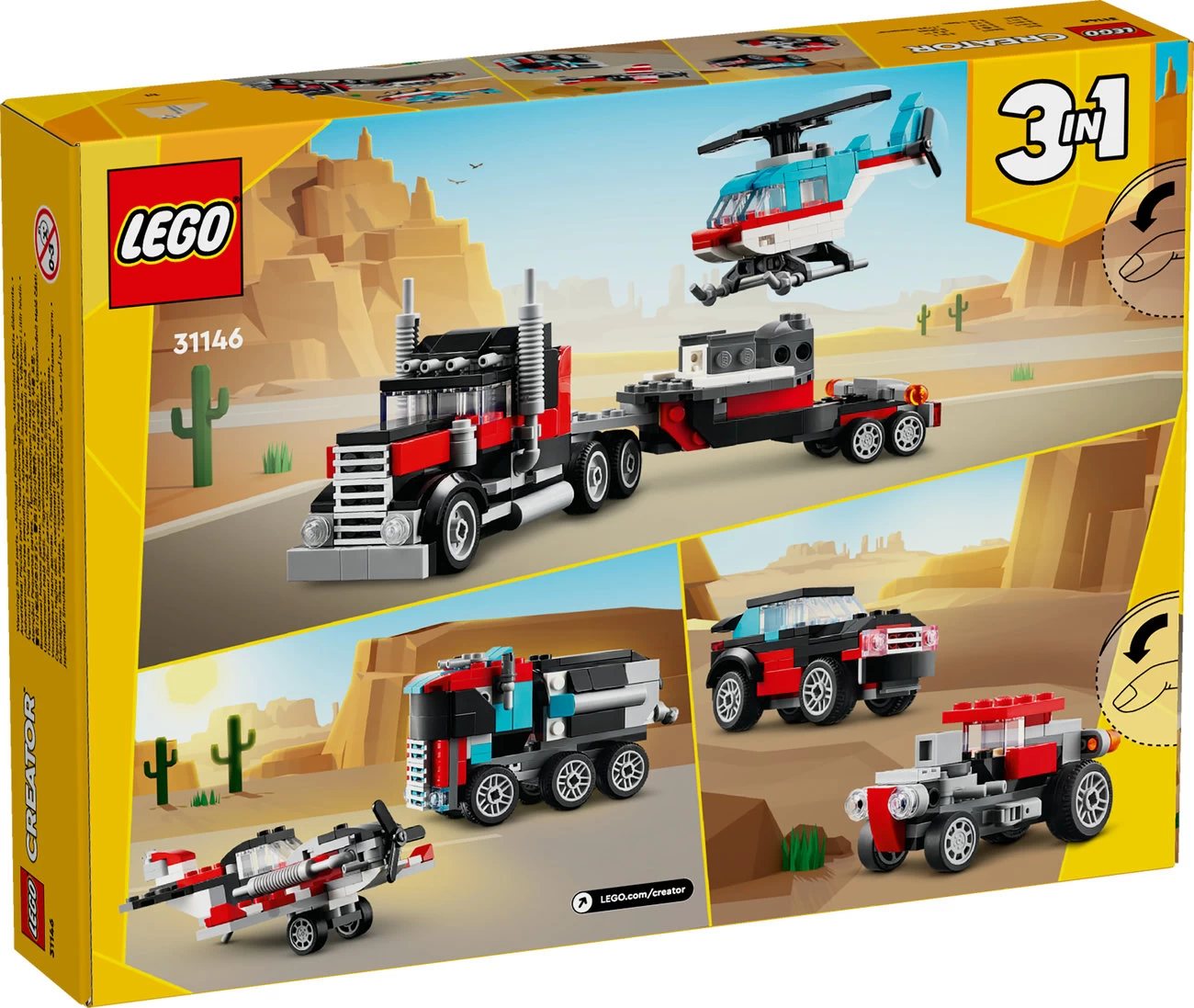 LEGO Creator 31146 - Tieflader mit Hubschrauber