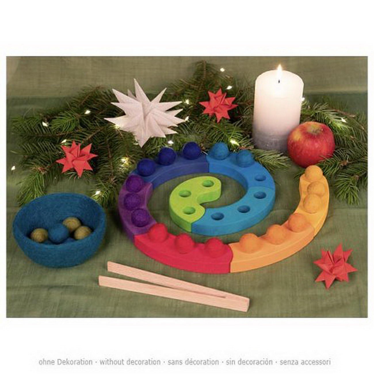 Farbsortierspiel und Adventsspirale (goki evolution 58354)