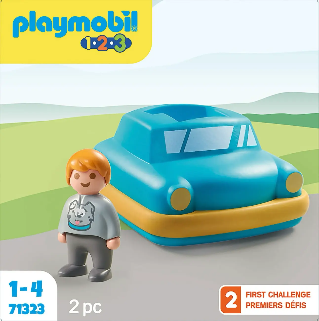 Playmobil 71323 - Auto Push and Go Car - 1.2.3