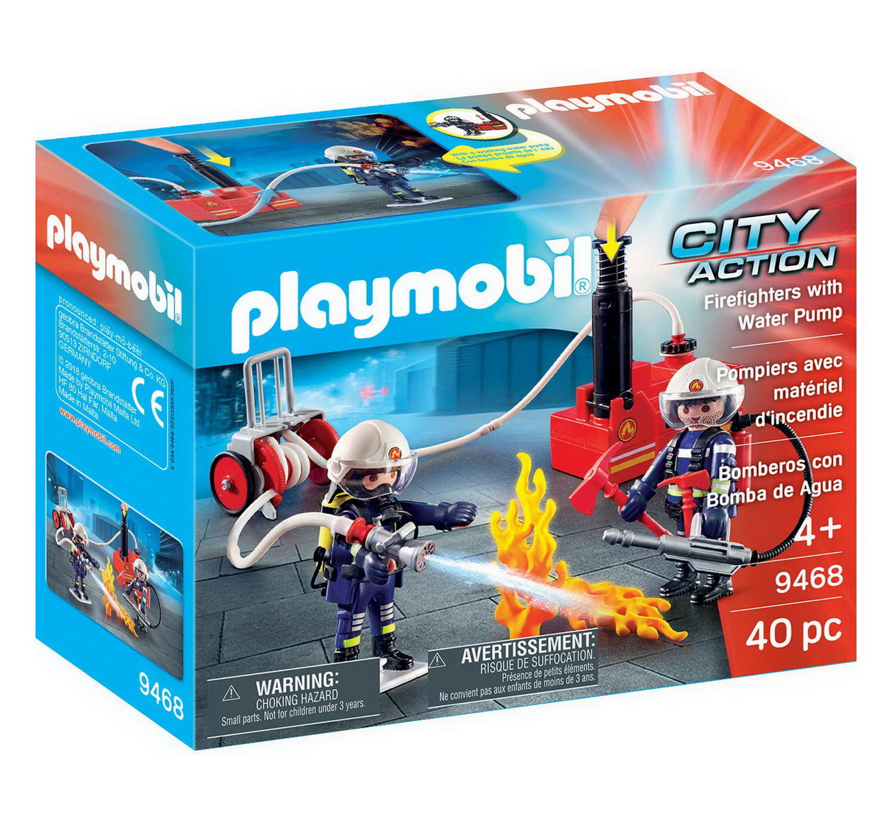 Playmobil 9468 - Feuerwehrmänner mit Löschpumpe