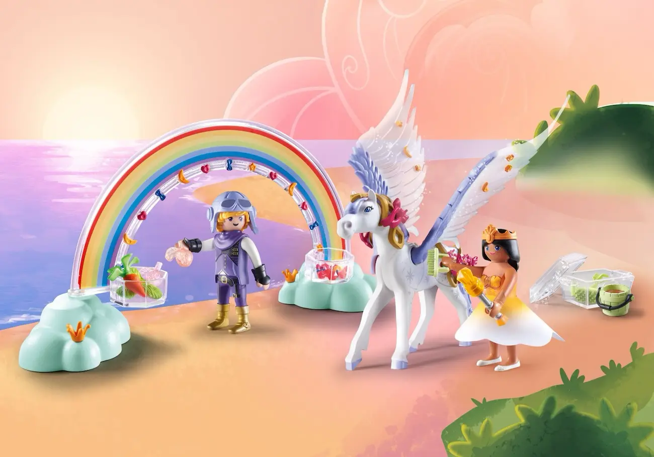 Himmlischer Pegasus mit Regenbogen (71361)