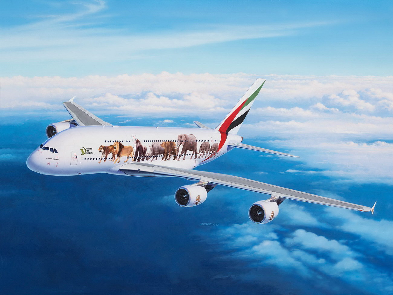 Revell 03882 - Airbus A380-800 Emirates Wild Life - Flugzeug Modell