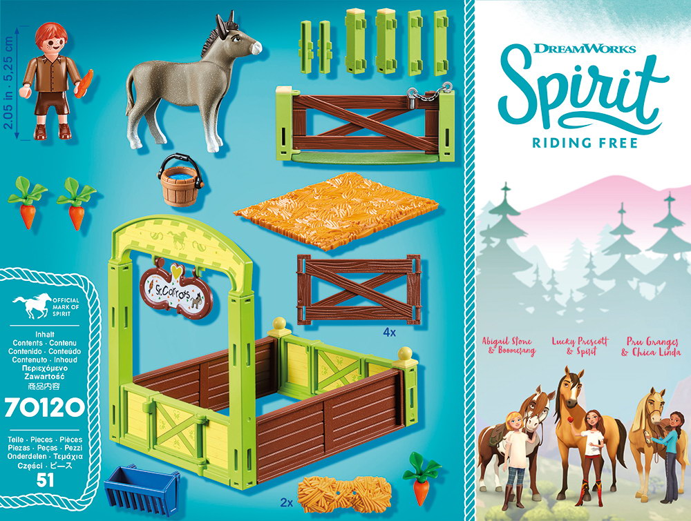 Playmobil 70120 - Pferdebox Snips & Herr Karotte (Spirit - Riding Free)
