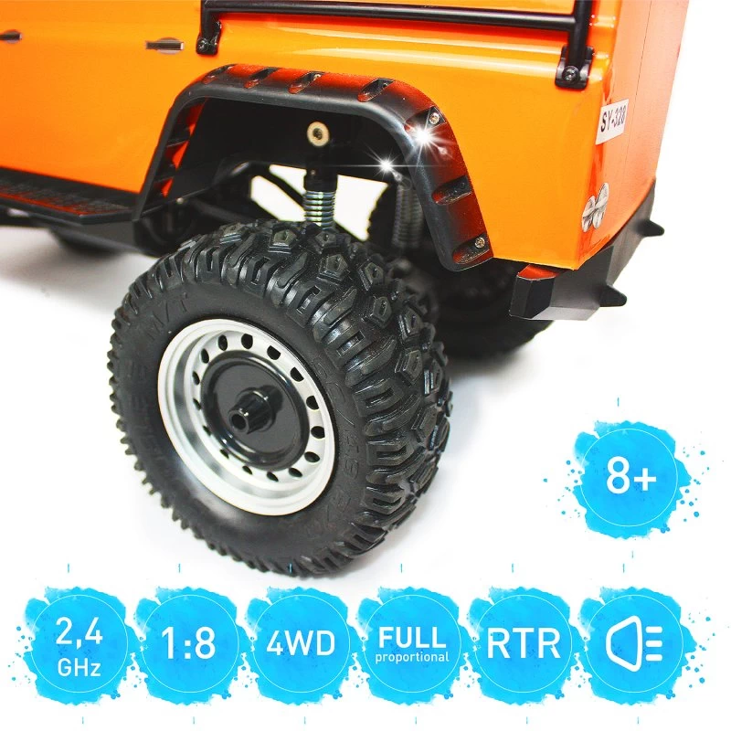 siva - Land Rover Defender 90 1:8 2.4 GHz RTR orange (50565)