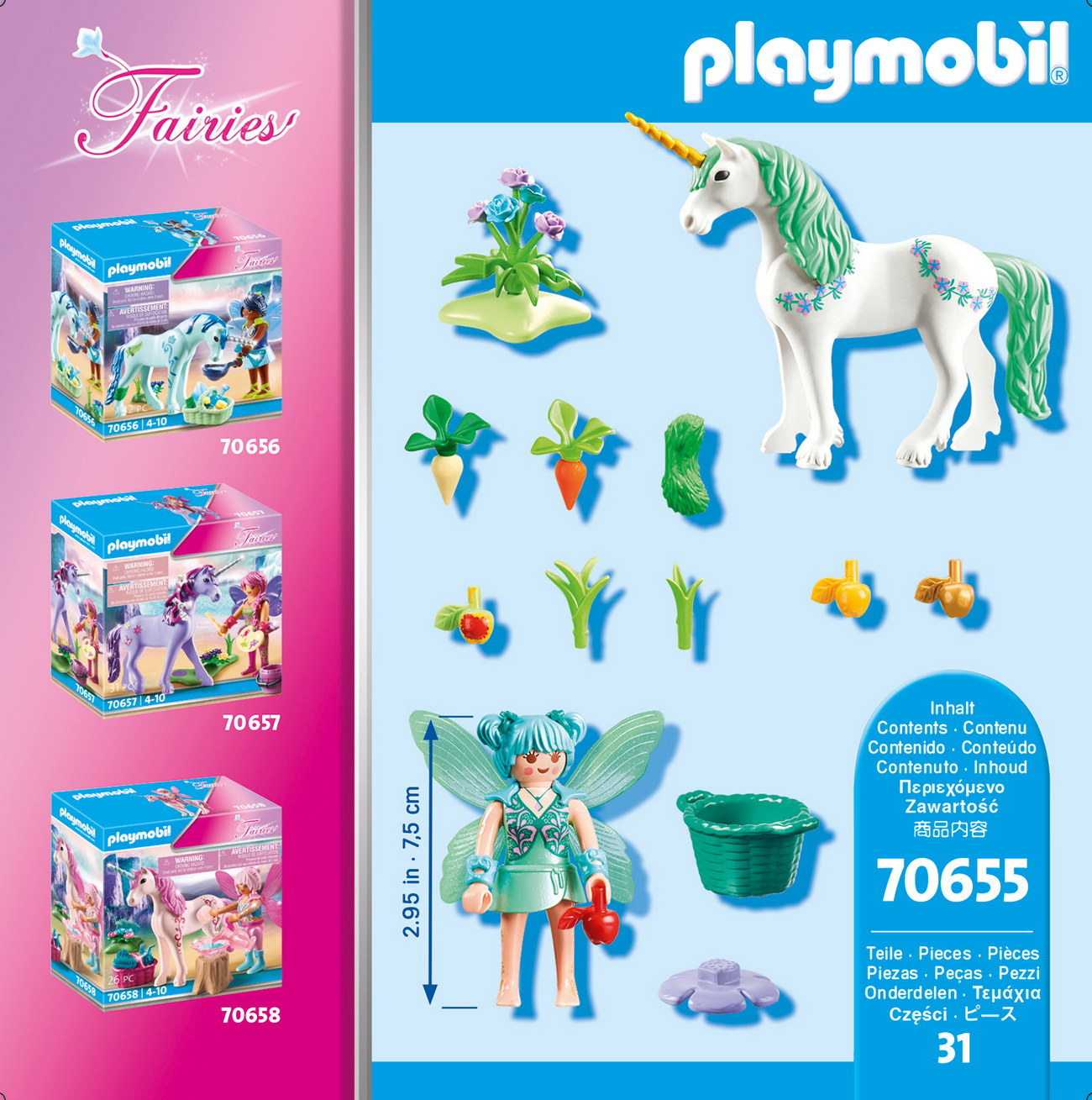Playmobil 70655 - Einhorn mit Fütter Fee - Fairies