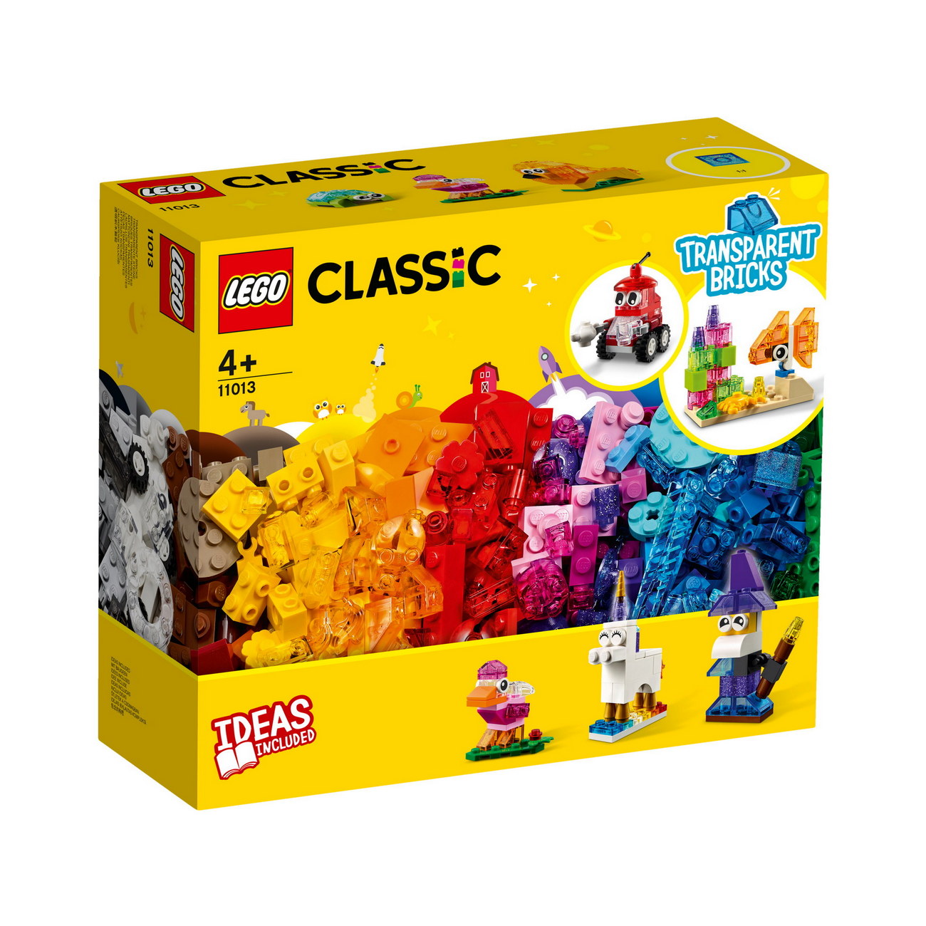 LEGO Classic 11013 - Kreativ-Bauset mit durchsichtigen Steinen