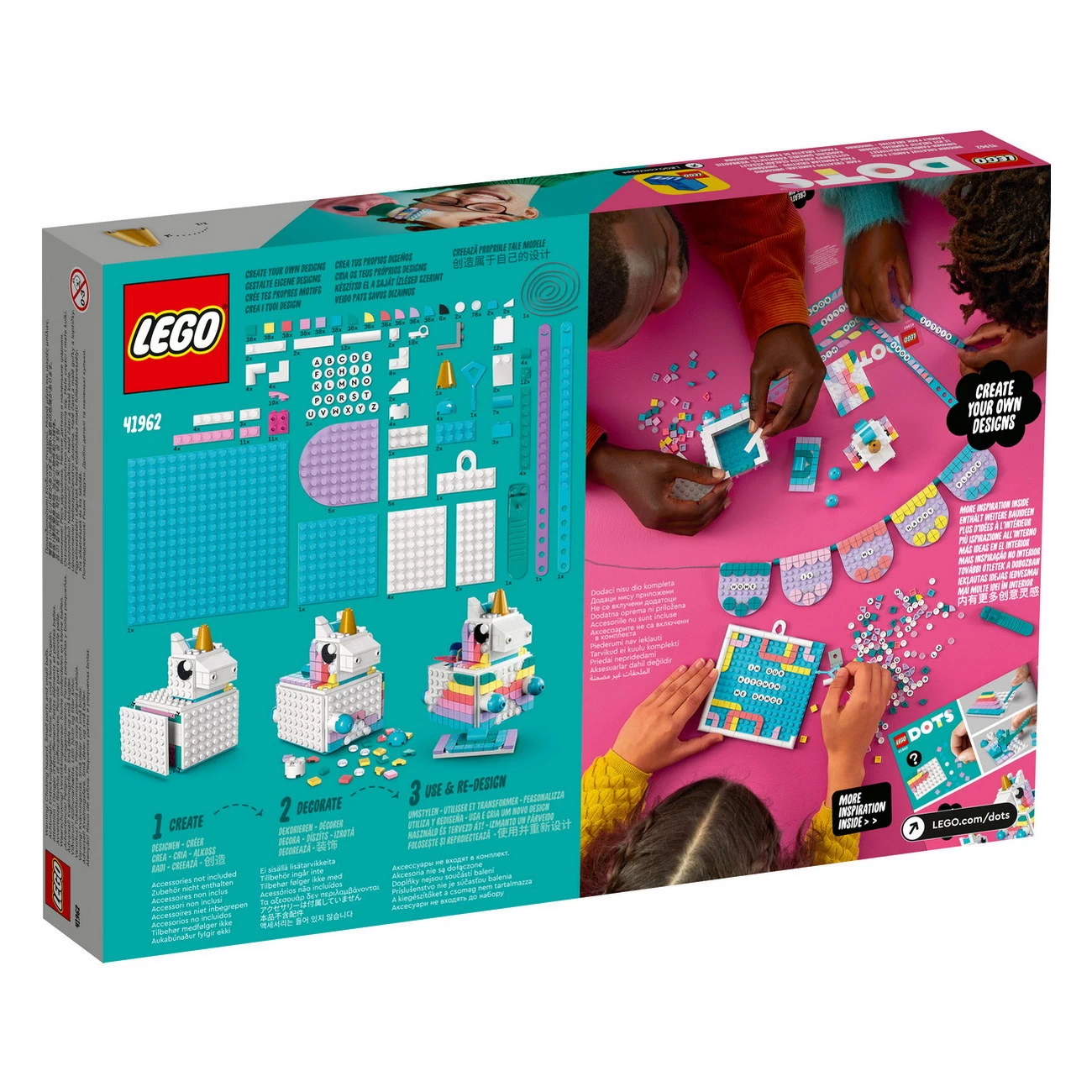 LEGO DOTs 41962 - Einhorn Familienkreativset
