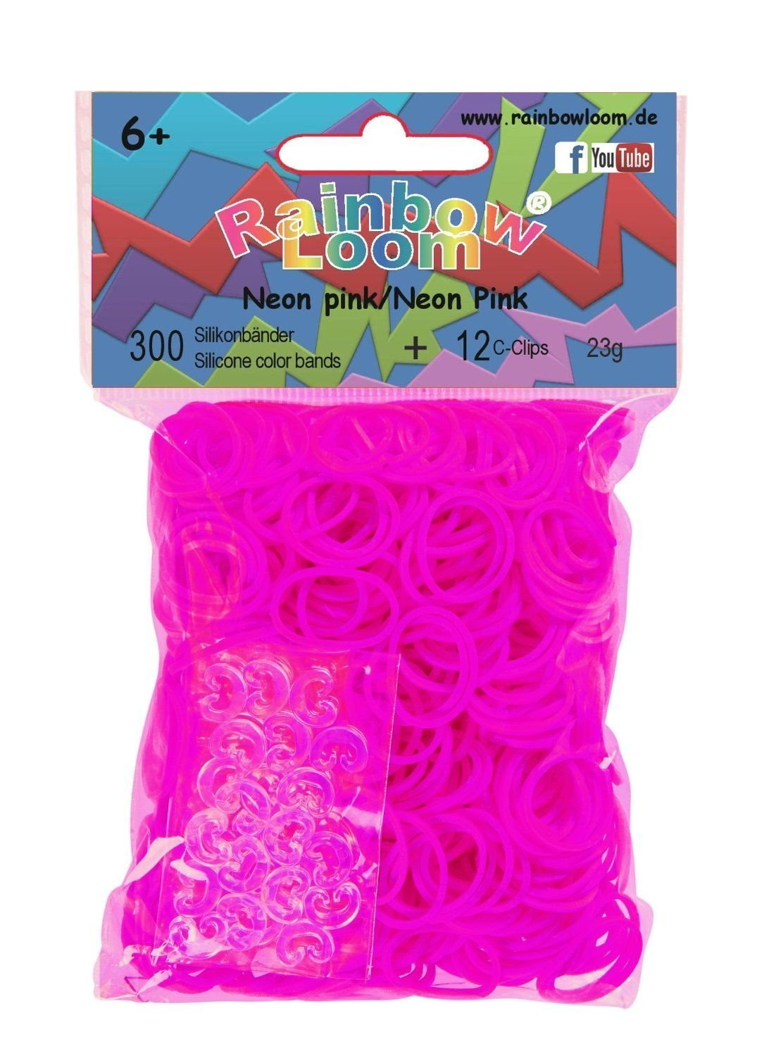 Rainbow Loom - Neon pink (300er)