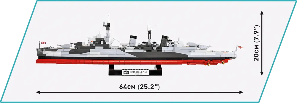 COBI - HMS Belfast - Leichter Kreuzer (4844) - Klemmbaustein