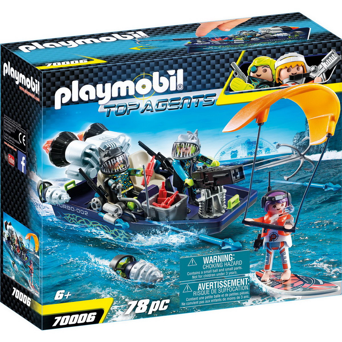 Playmobil 70006 - Team S.H.A.R.K. Harpoon Craft  (Top Agents)