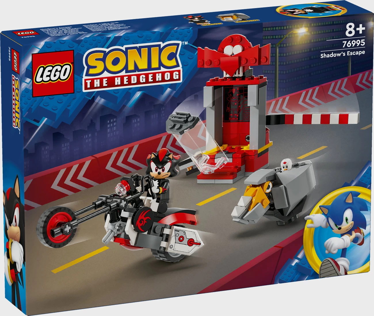 LEGO Sonic 76995 - Shadow the Hedgehog Flucht mit Motorrad-Spielzeug