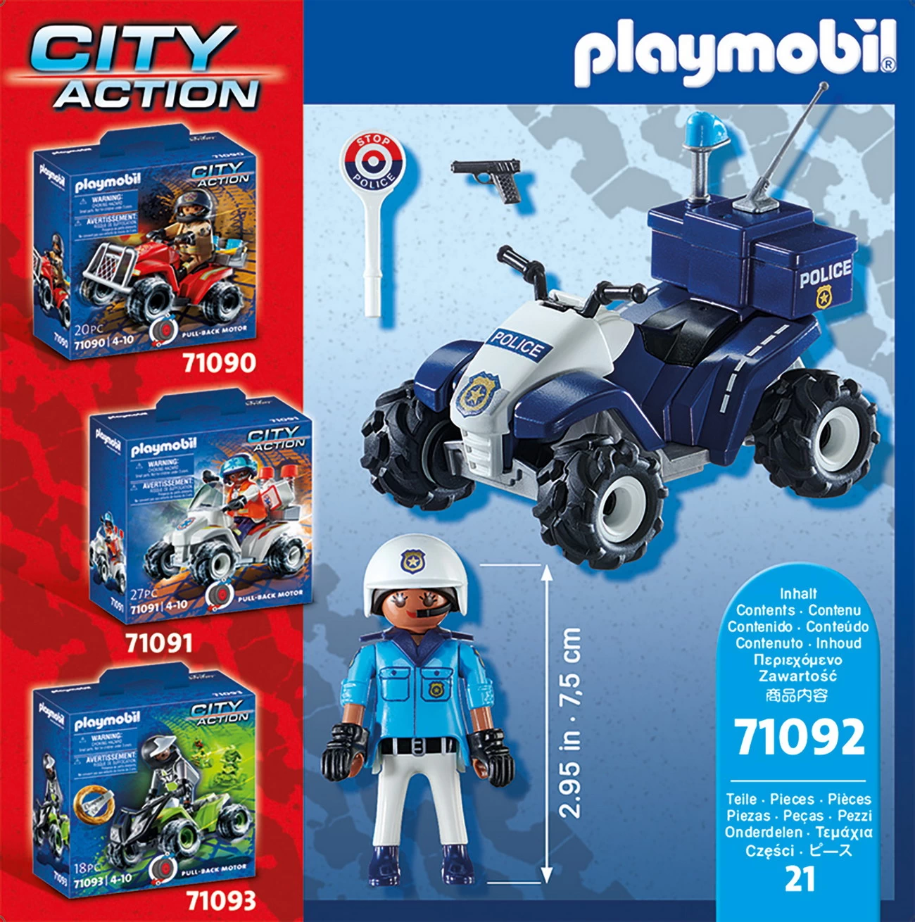 Playmobil 71092 - Polizei Speed Quad - City Action