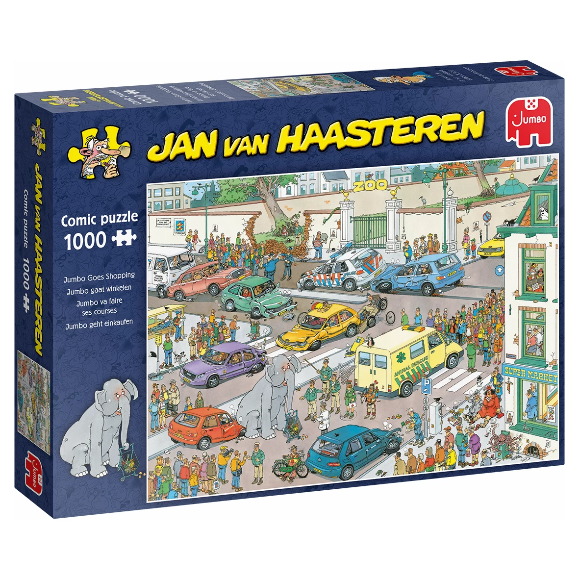 Puzzle - Jumbo geht einkaufen (van Haasteren) - 1000 Teile