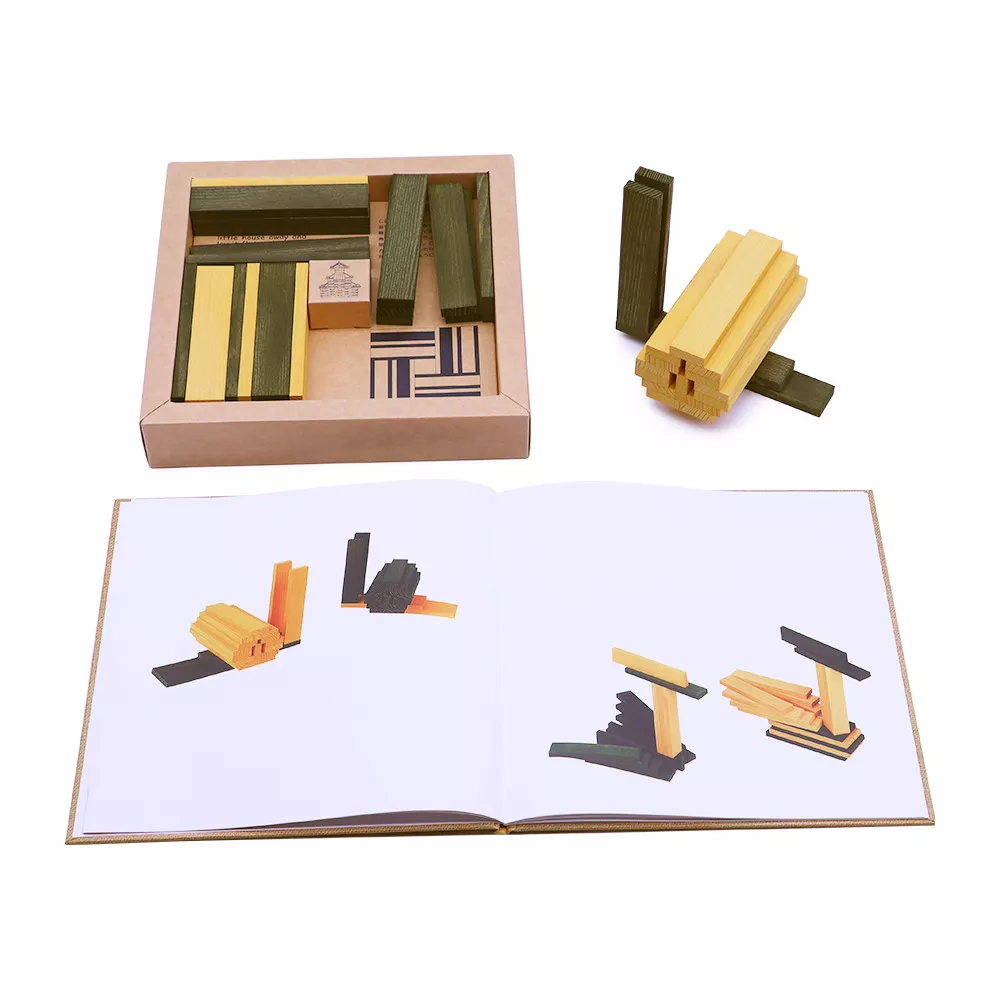 Kapla Farben Set gelb und grün und Buch 23