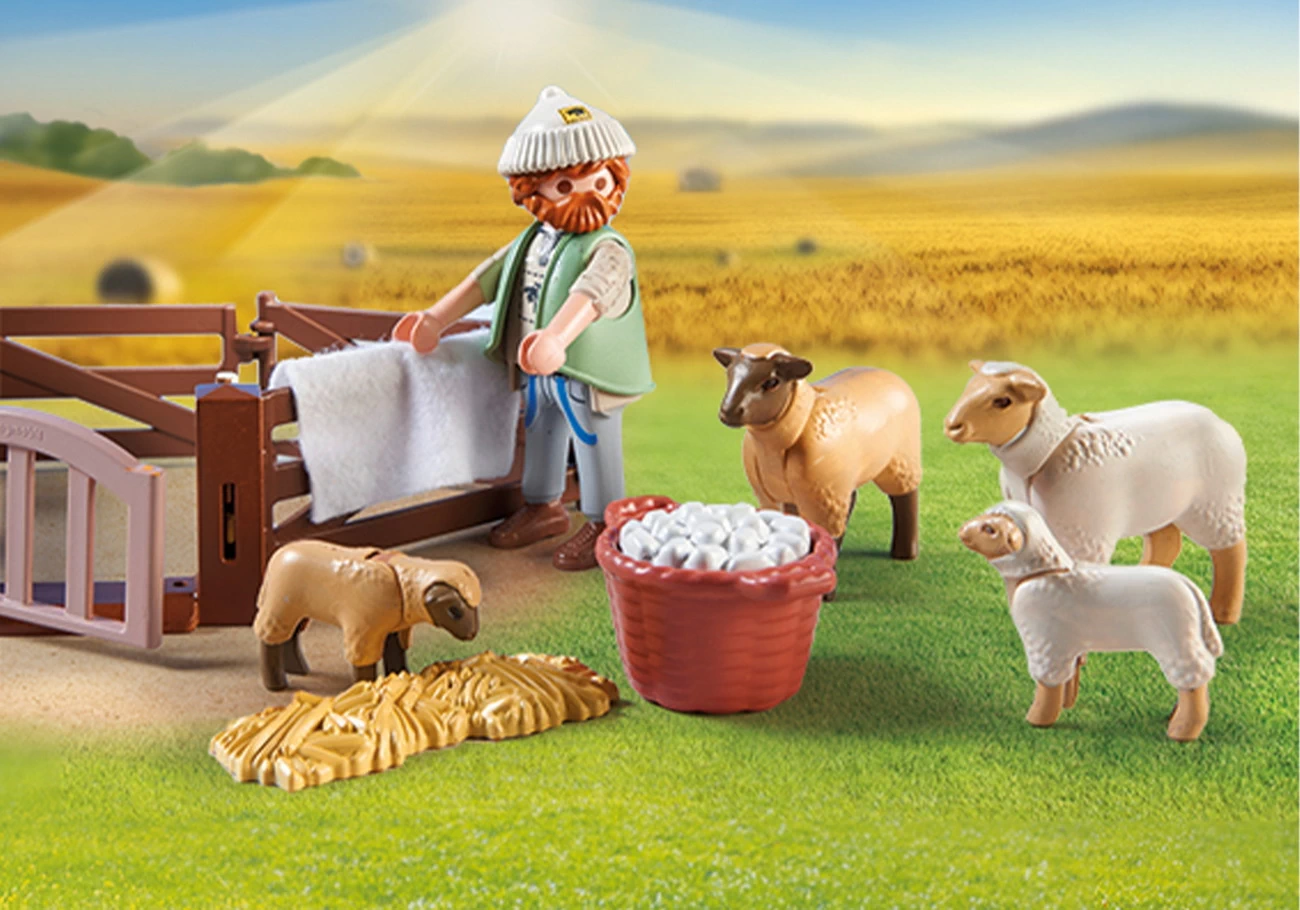 Playmobil 71444 - Junger Schäfer mit Schafen - Country