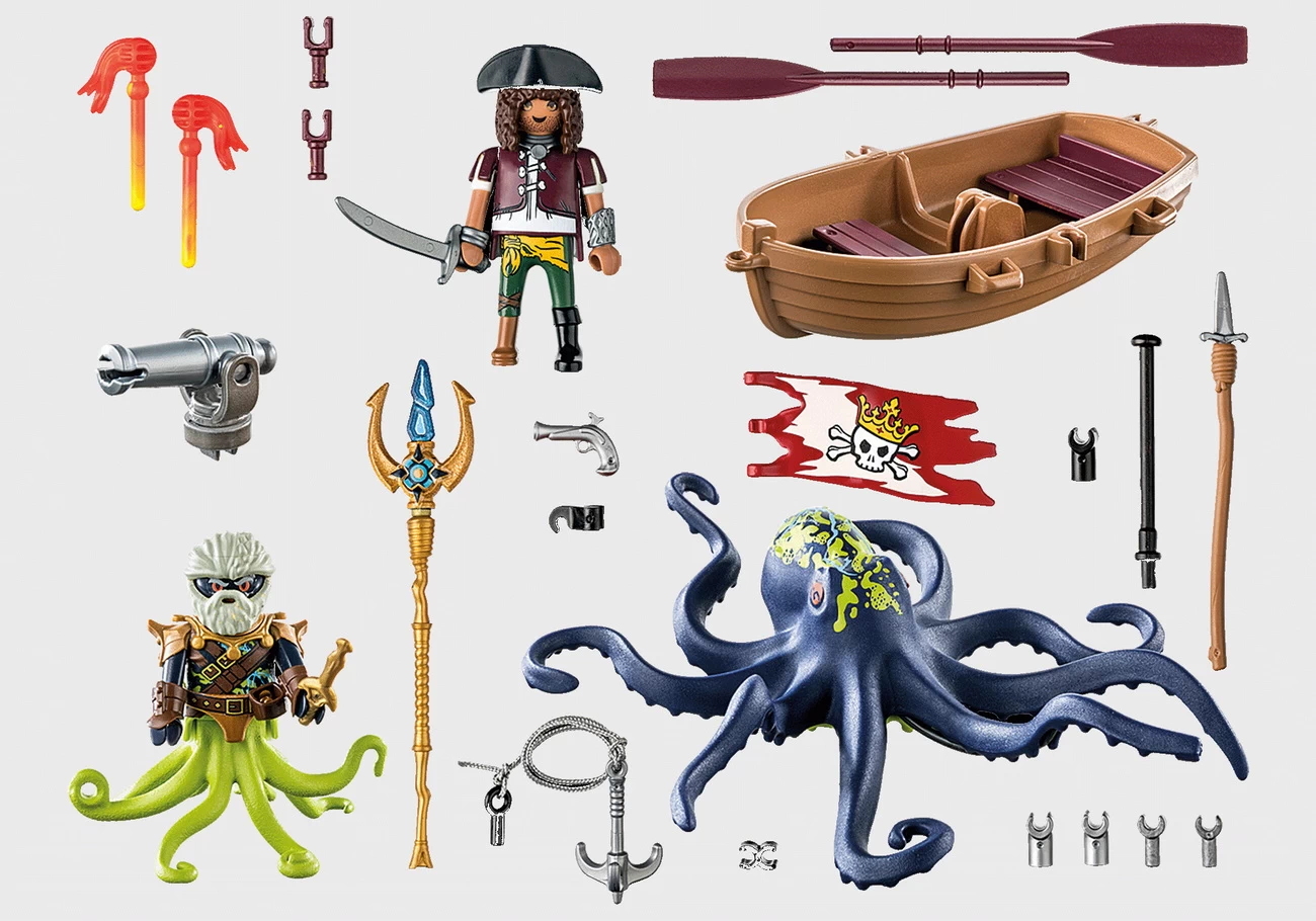 Playmobil 71419 - Kampf gegen den Riesenoktopus - Pirates
