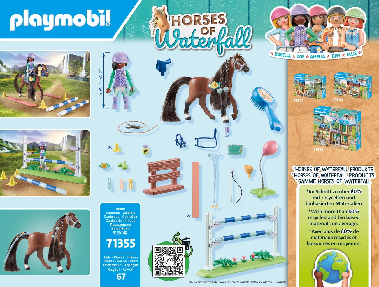 Playmobil 71355 - Zoe & Blaze mit Turnierparcours - Horses of Waterfall
