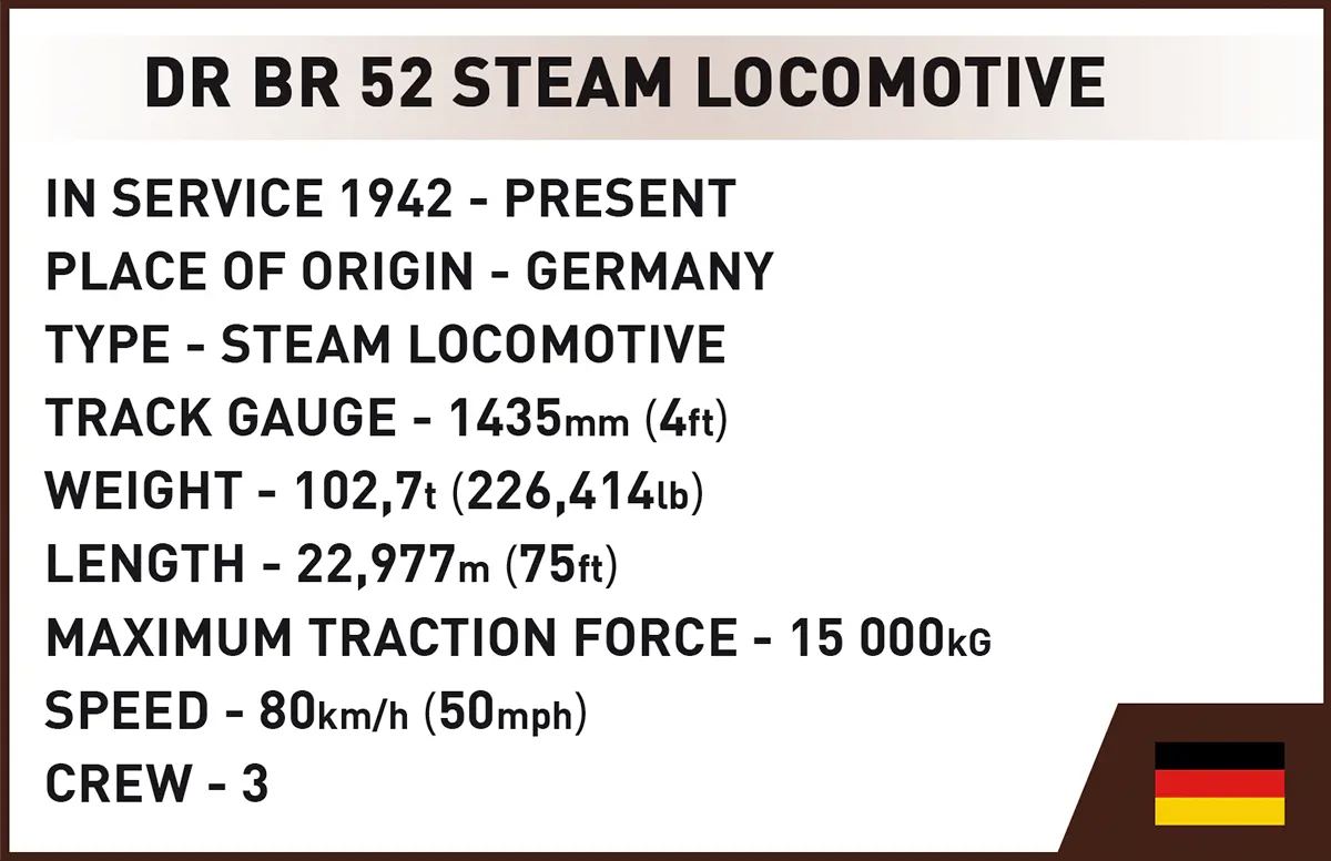 COBI - DR BR 52 Dampf Lokomotive (6282) - Klemmbausteine